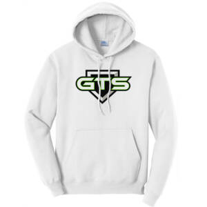 GTS Baseball Unisex Classic Core weight Cozy Pullover Hooded Sweatshirt – White