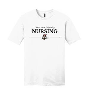 GV Nursing District V I P Tee Premium Ring spun cotton – White