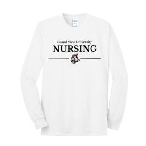 GV Nursing Unisex Long Sleeve Core Blend T Shirt – White