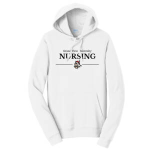GV Nursing Unisex Fan Favorite Fleece Pullover Hooded Sweatshirt – White