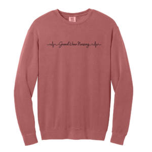 GV Nursing Comfort Colors Unisex Lightweight Crewneck Sweatshirt – Crimson
