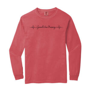 GV Nursing Comfort Colors Unisex Heavyweight Ring Spun Long Sleeve Tee – Crimson