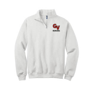 GV Nursing JERZEES Nublend Unisex Cadet Collar Sweatshirt – Ash