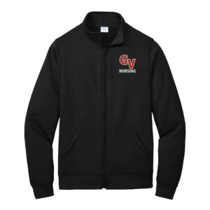 GV Nursing Unisex Core Fleece Cadet Full Zip Sweatshirt – JetBlack