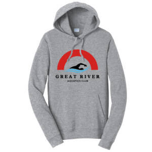 Great River Aquatics Unisex Fan Favorite Fleece Pullover Hooded Sweatshirt-Athletic Heather