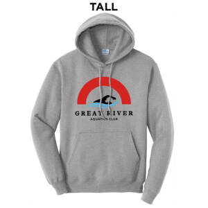 Great River Aquatics Tall Fleece Hooded Sweatshirt-Athletic Heather