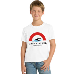 Great River Aquatics Youth Short Sleeve Tee-White