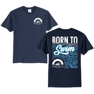 Great River Aquatics Unisex Short Sleeve Tee-Navy