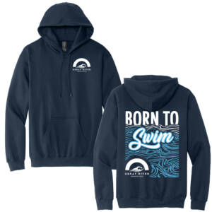 Great River Aquatics Unisex Gildan Softstyle Pullover Hooded Sweatshirt-Navy