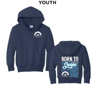 Great River Aquatics  Youth Hooded Sweatshirt-Navy