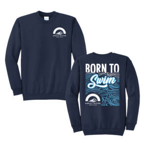 Great River Aquatics Unisex Fleece Crewneck Sweatshirt-Navy