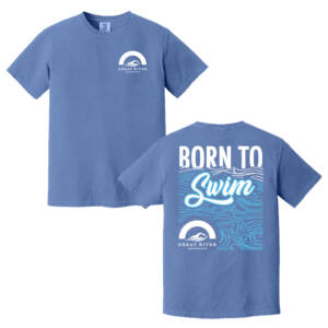 Great River Aquatics Comfort Colors Pigment Dyed Short Sleeve Shirt Unisex-Periwinkle