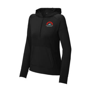 Great River Aquatics Sport-Tek Ladies Sport-Wick Stretch 1/2-Zip Hoodie-Black