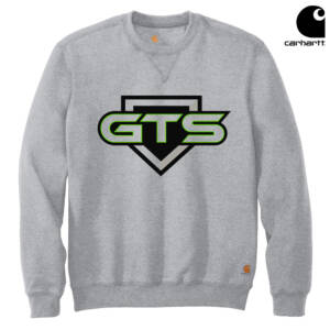 GTS Softball Carhartt Men Midweight Crewneck Sweatshirt-Heather Grey