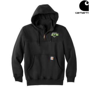 GTS Softball Carhartt Rain Defender Paxton Heavyweight Hooded Zip Mock Sweatshirt Men-Black