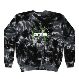 GTS Softball Colortone Unisex Tie-Dyed Fleece Crewneck Sweatshirt-Multi Black