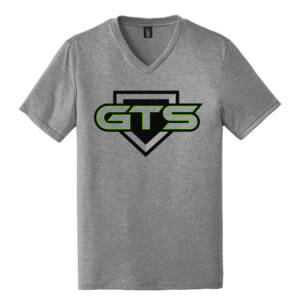 GTS Softball District Made Mens Perfect Tri V Neck Tee – Grey Frost