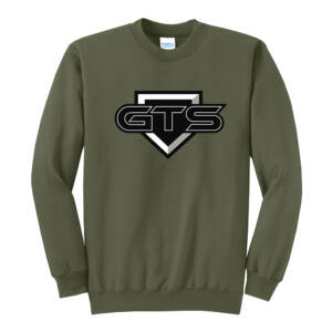 GTS Softball Unisex Crew Sweatshirt-Olive Drab Green