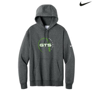 GTS Softball Nike Club Fleece Sleeve Swoosh Pullover Hoodie – Charcoal Heather