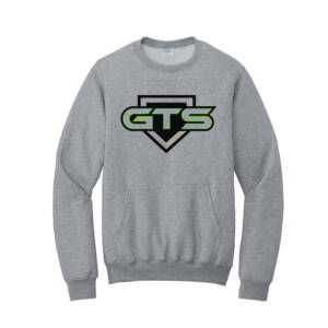 GTS Softball Unisex Core Fleece Crewneck Pocket Sweatshirt – Athletic Heather