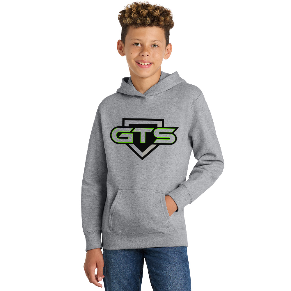 GTS Softball Youth Fan Favorite Hooded Sweatshirt-Athletic Heather
