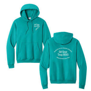 Girl Scout Troop Unisex Classic Core weight Cozy Pullover Hooded Sweatshirt – BrightAqua