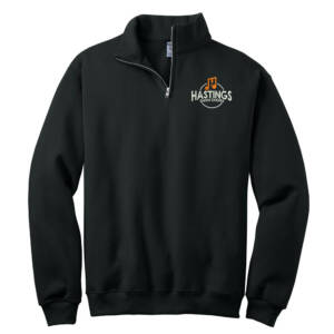 Hastings Show Choir JERZEES Nublend Unisex Cadet Collar Sweatshirt – Black