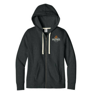 Hastings Show Choir District Women’s Re Fleece Full Zip Hoodie – CharcoalHeather
