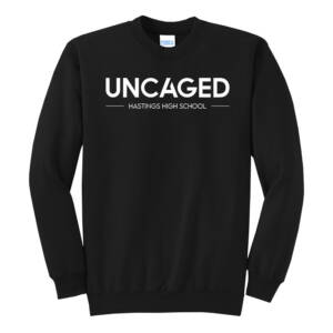 Hastings Show Choir Unisex Core Fleece Crewneck Sweatshirt – Black