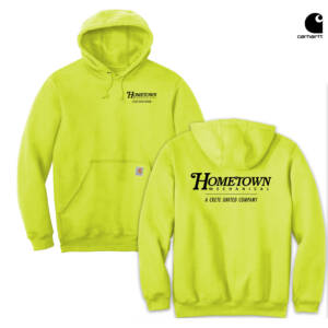 Hometown Carhartt Adult Midweight Hooded Sweatshirt-Brite lime