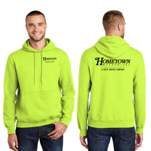 Hometown Unisex Ultimate Pullover hooded sweatshirt-Safety Green