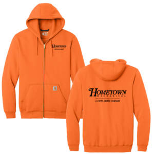 Hometown Carhartt Midweight Hooded Zip Front Sweatshirt Unisex-Brite Orange
