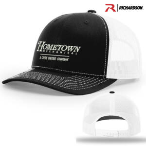 Hometown Richardson Pro Crown Mesh Back Adjustable back cap Split-Black/White