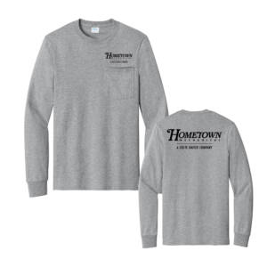 Hometown Unisex Long Sleeve Essential Pocket T-Shirt-Athletic Heather