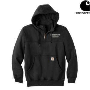 Hometown Carhartt Rain Defender Paxton Heavyweight Hooded Zip Mock Sweatshirt-Black