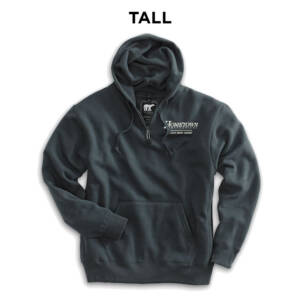 Hometown White Bear Premium Heavyweight Pocket Hooded Sweatshirt with Zipper TALL-Charcoal