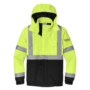 Hometown CornerStone ANSI 107 Class 3 Economy Waterproof Insulated Bomber Jacket-Safety Yellow