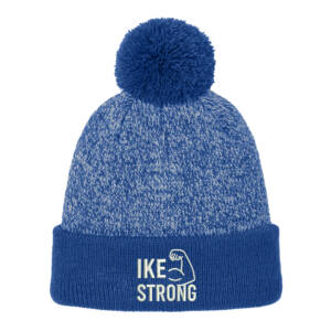 IKE Strong Sport Tek Halftime Heather Pom Beanie – TrueRoyalSilver