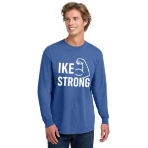 IKE Strong Comfort Colors Heavyweight Ring Spun Long Sleeve Tee – FloBlue