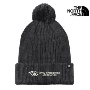 Iowa Optometric The North Face Pom Beanie-Black heather