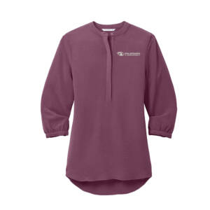 Iowa Optometric Port Authority Ladies 3/4 Sleeve Textured Crepe Tunic – PurpleMist