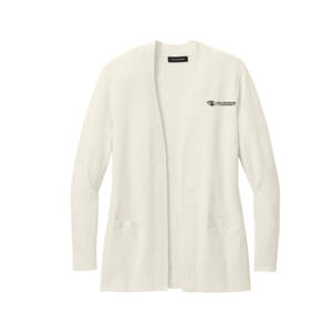 Iowa Optometric Port Authority Women’s Easy Care Open Front Cardigan Sweater – OatmealHeather
