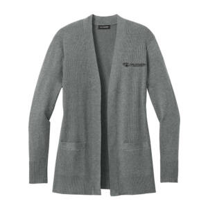 Iowa Optometric Port Authority Women’s Easy Care Open Front Cardigan Sweater – MediumHeatherGrey