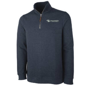 Iowa Optometric Charles River Men’s HUDSON 1/4 zip pullover – NavyHetherNavyCamoSleeves