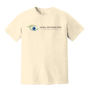 Iowa Optometric Comfort Colors Pigment Dyed Short Sleeve Shirt Unisex-Ivory