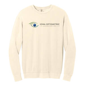 Iowa Optometric Comfort Colors Unisex Lightweight Crewneck Sweatshirt-Ivory