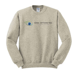 Iowa Optometric Unisex NuBlend Crewneck Sweatshirt-Oatmeal Heather