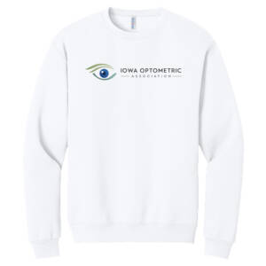 Iowa Optometric Unisex NuBlend Crewneck Sweatshirt-White