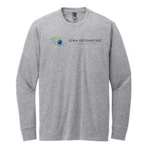 Iowa Optometric Unisex District Perfect Blend CVC Long Sleeve Tee-Light Heather Grey