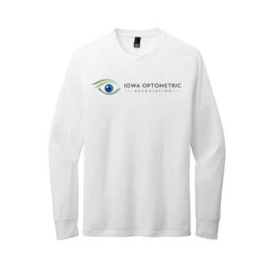 Iowa Optometric Unisex District Perfect Blend CVC Long Sleeve Tee-White